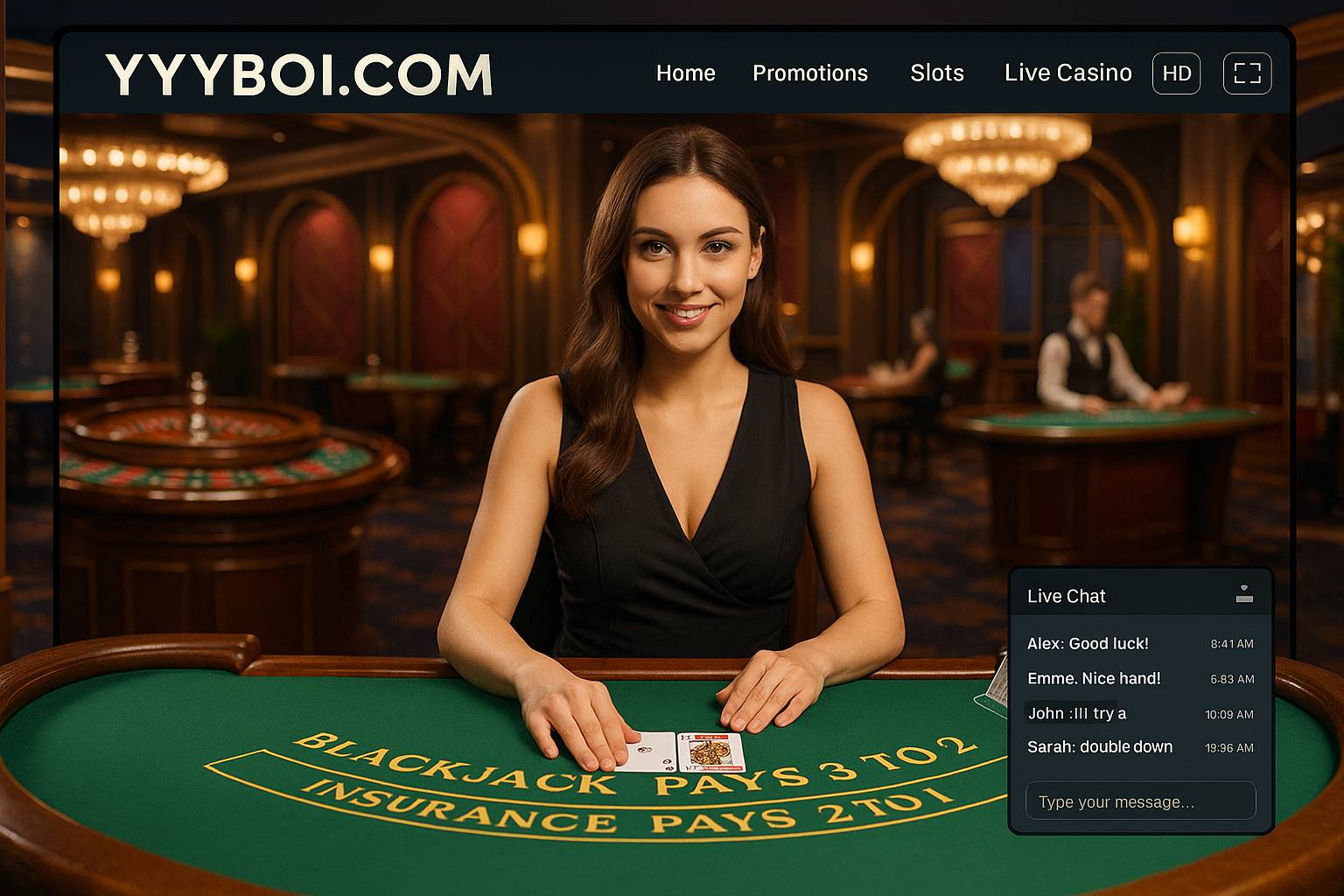 O YYYBOI.COM Live Casino lança promoções regularmente